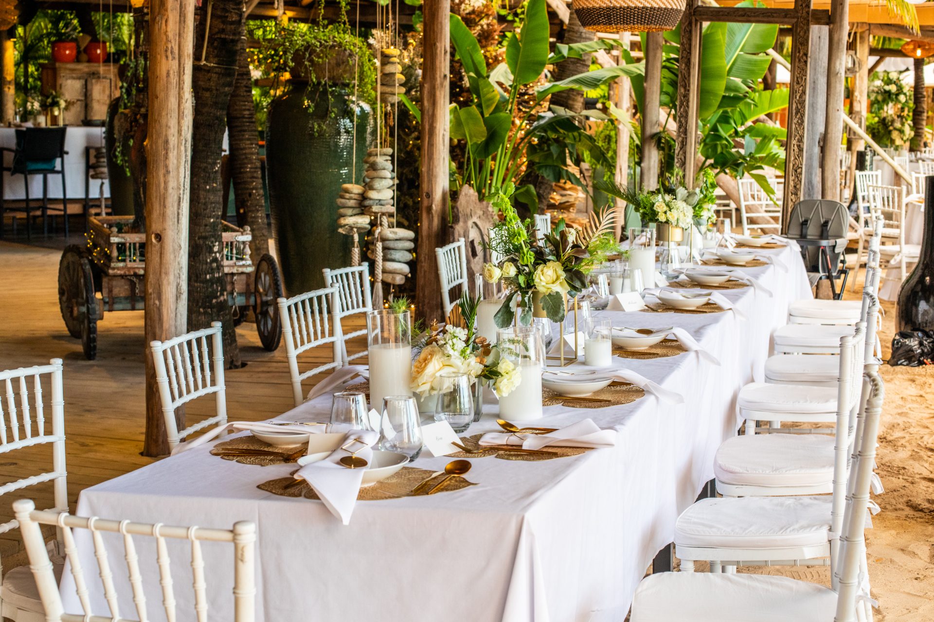 Wedding table at a luxury resort