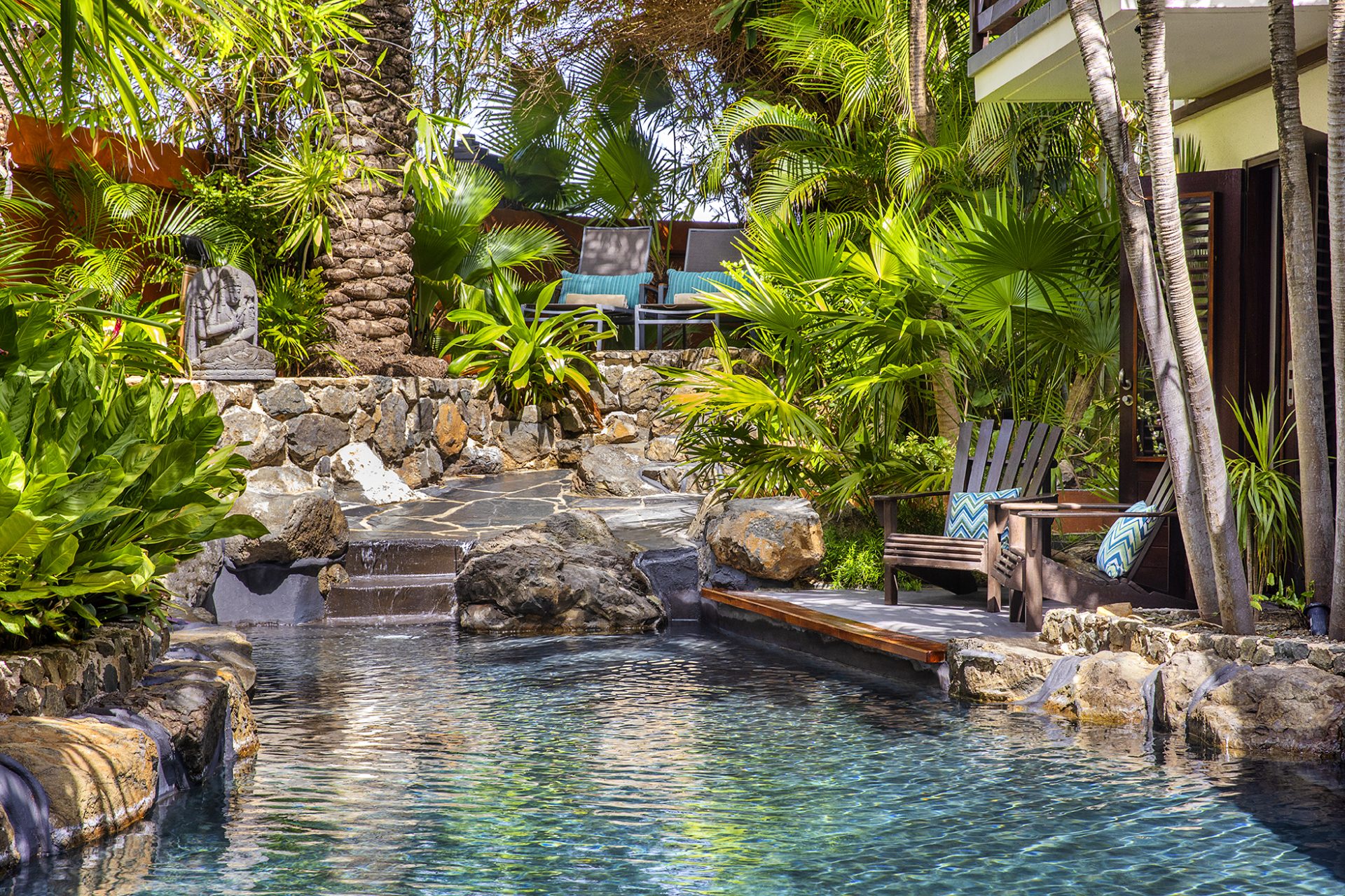 Private pool at a luxurious villa